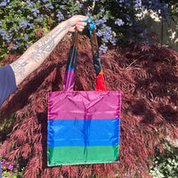 Recycled Rainbow Flag Tote Bag
