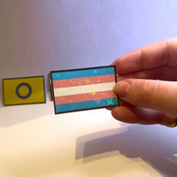 Mini Holographic Transgender Flag Stickers