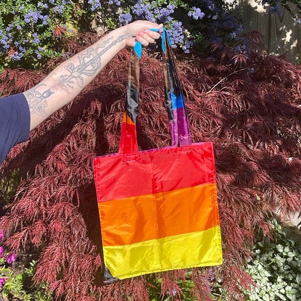 Recycled Rainbow Flag Tote Bag