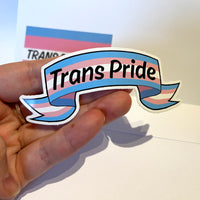 Trans Pride Ribbon Sticker