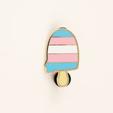 Trans Flag Lollipop Pin