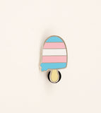 Trans Flag Lollipop Pin